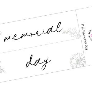 F16 || Floral Memorial Day Full Day Stickers