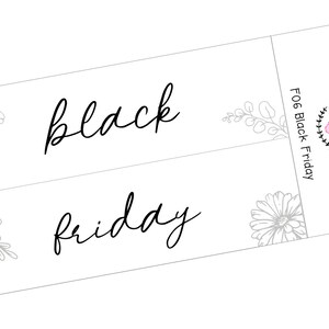 F06 || Floral Black Friday Full Day Stickers