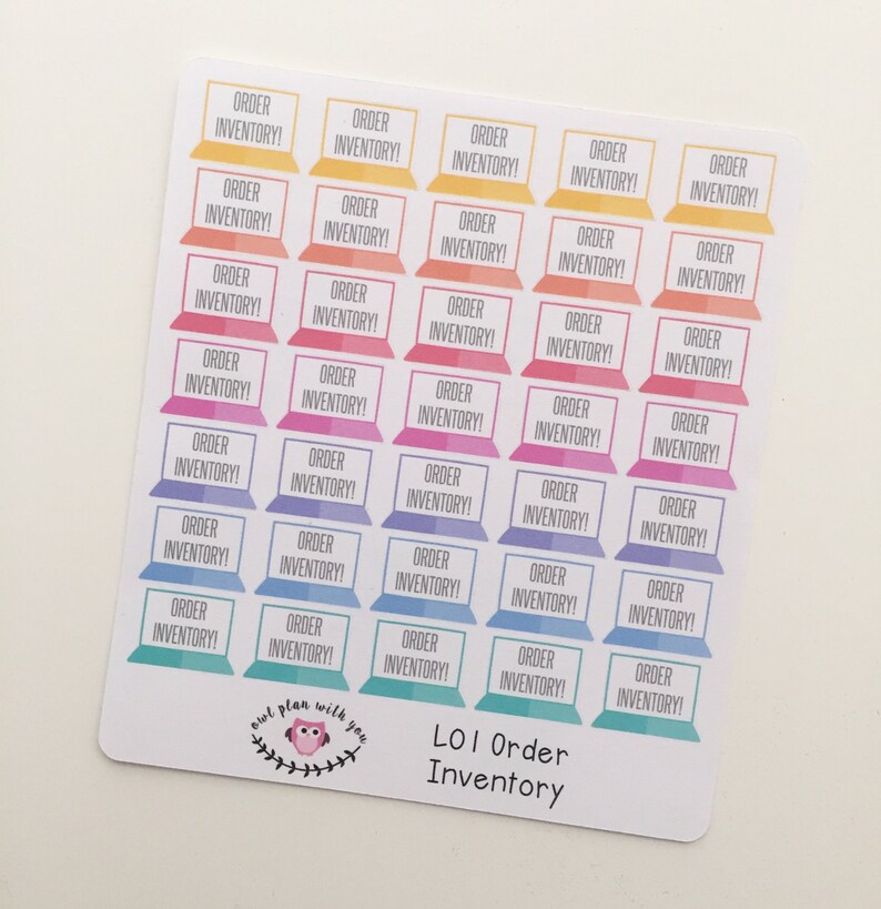 L01 Order Inventory Stickers Etsy