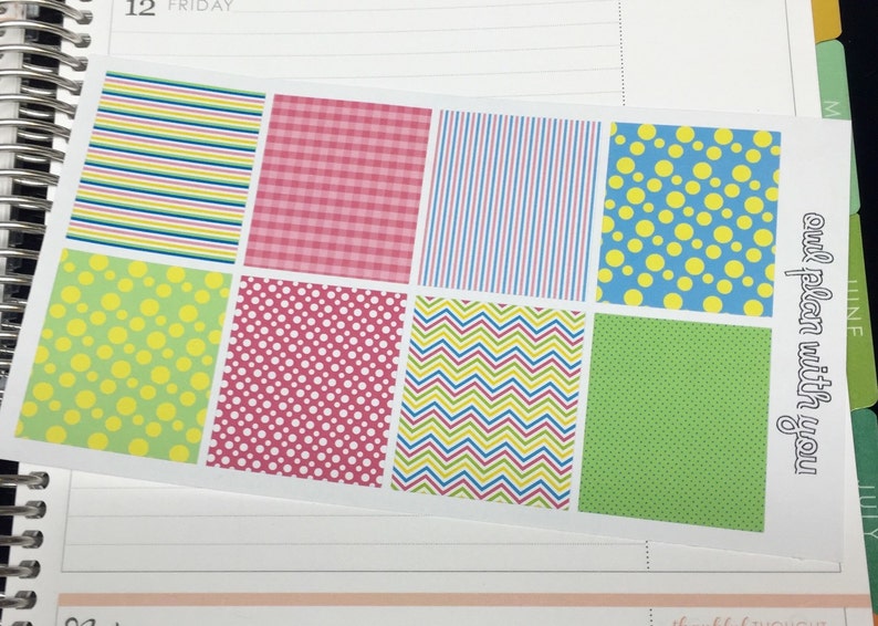 Bright Pastel Weekly Planner Kit For Horizontal Erin Condren Life Planners