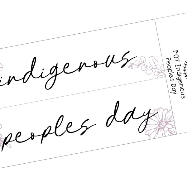 F07 || Floral Columbus/Indigenous Peoples Day Full Day Stickers