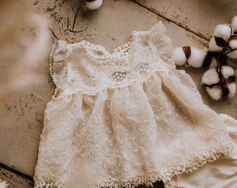 Katie Boho baby outfit top and bottoms set for cake smash outdoor sitter photography textured bohemian outfit US customs pre paid
