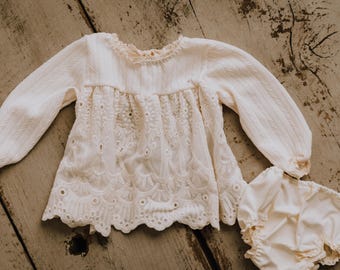 Lucy Boho baby outfit top and bottoms set for cake smash outdoor sitter photography romper US customs pre paid
