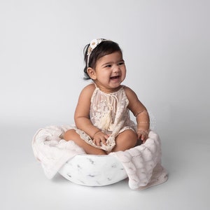 Ivy Boho lace sitter outfit sleeveless top and bottoms in delicate cream with textured embroidered lace UK seller