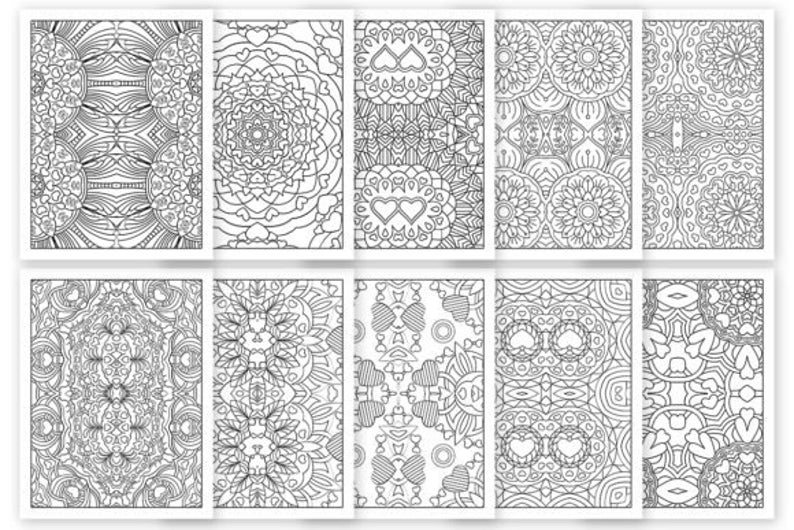 Digital 30 Pages Coloring Book Pdf Printable Coloring Pages Etsy