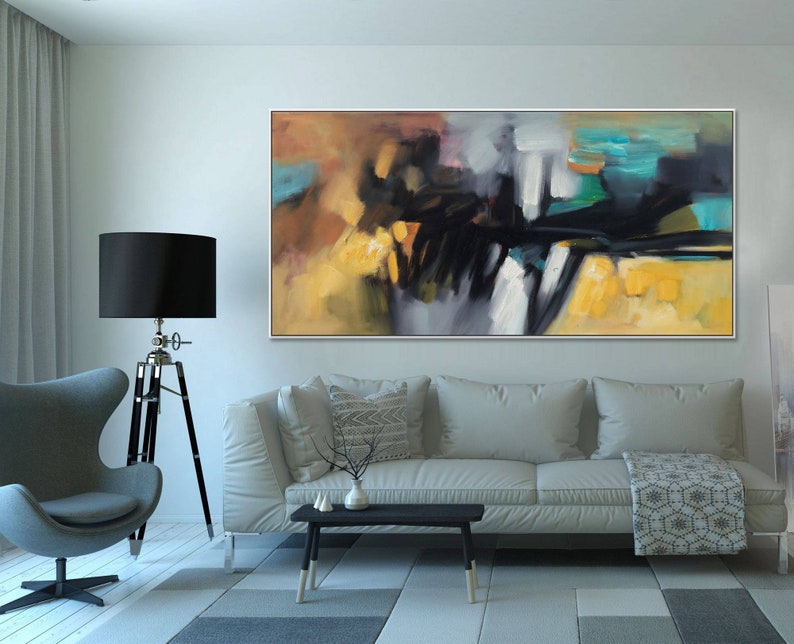 Original Painting Kitchen Decor Large Canvas Art Modern | Etsy