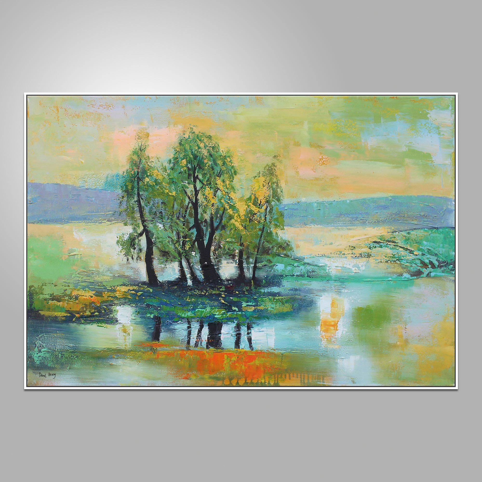 Large Abstract Landscape Painting Abstract Canvas Art Etsy