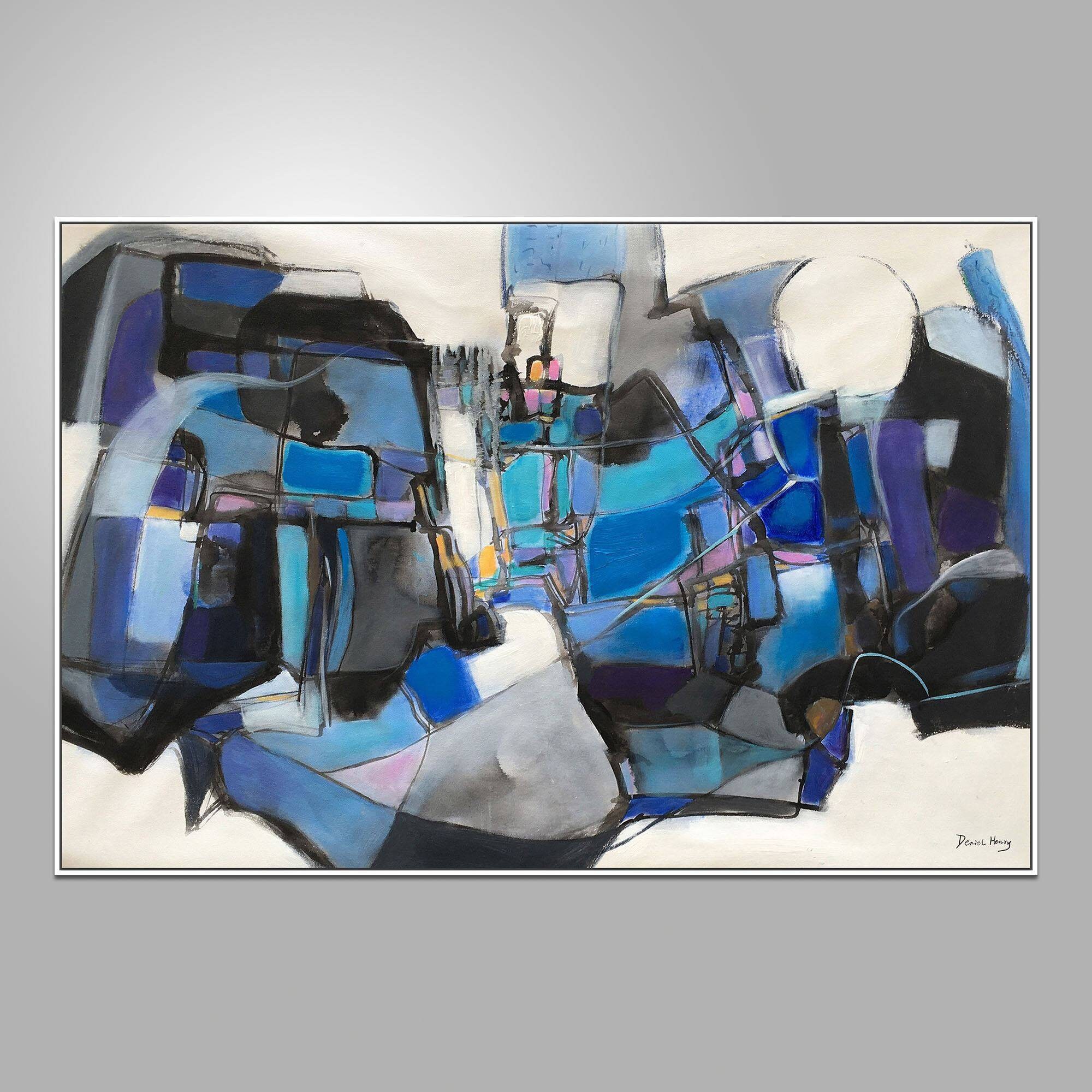 Abstract Canvas Art Oil Painting Kitchen Decor Modern Art Etsy