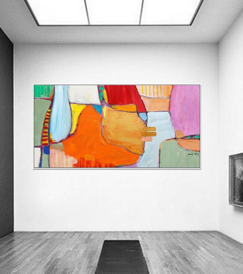 Original Oil Painting Bathroom Wall Decor Canvas Wall Art Etsy