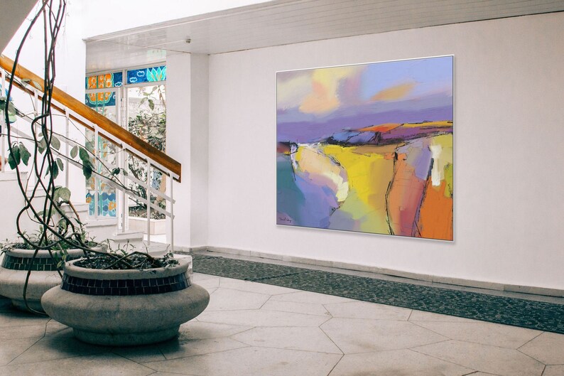 Abstract Landscape Painting Master Bedroom Decor Abstract Etsy