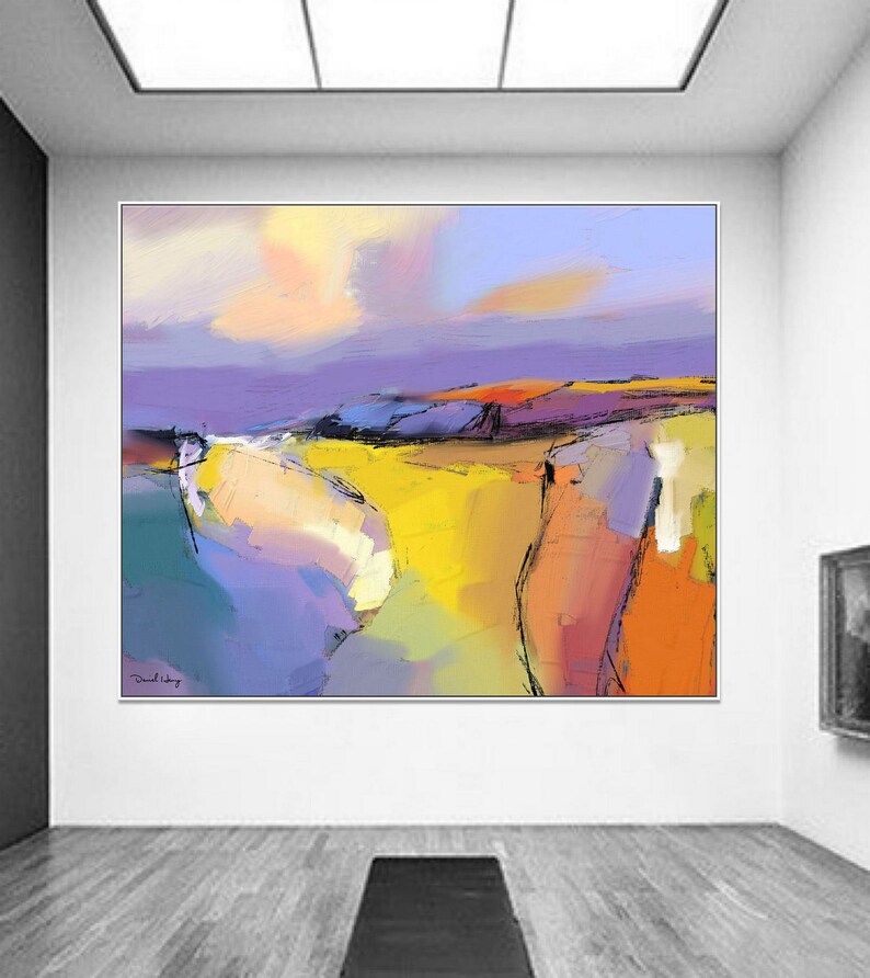 Abstract Landscape Painting Master Bedroom Decor Abstract Etsy
