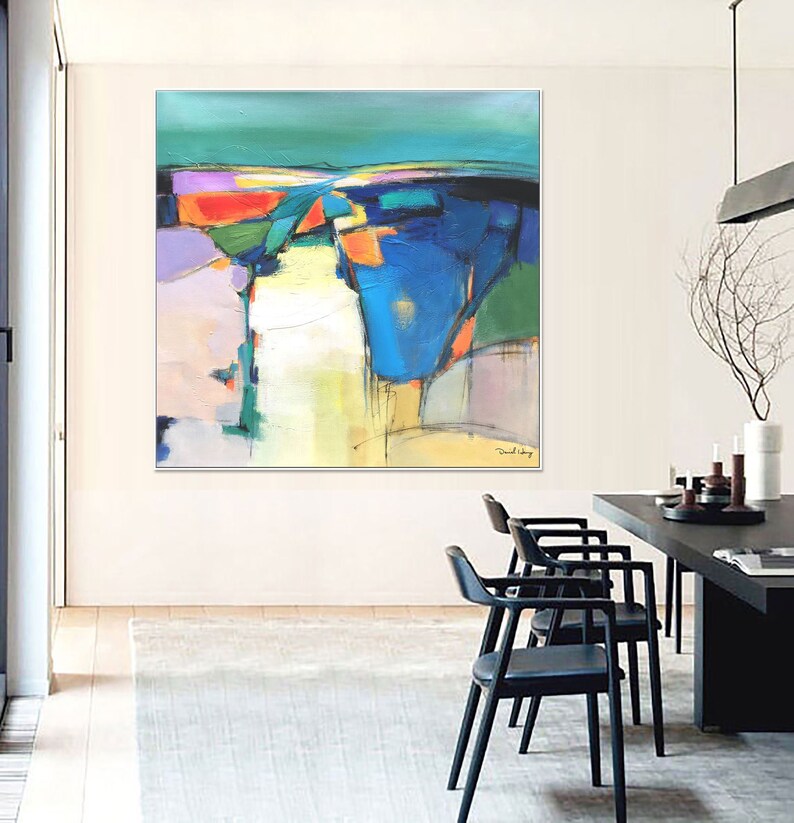 Minimalisme Peinture abstraite à lhuile Extra Large Wall | Etsy