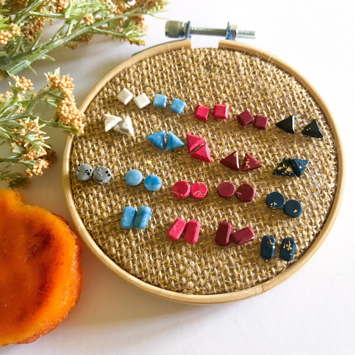 Clay stud earrings 4 pack Etsy