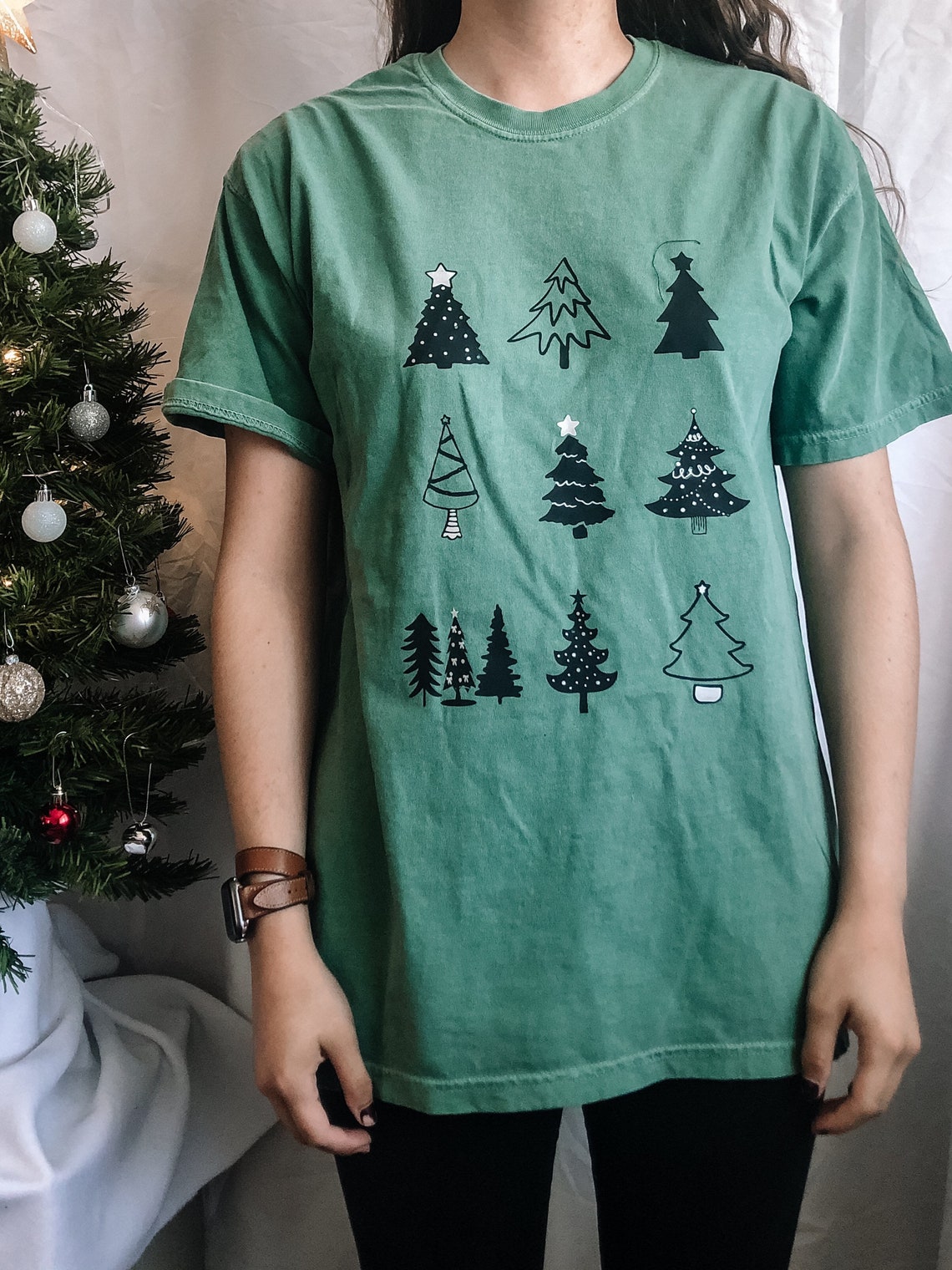 Fresh cut Christmas trees Tshirt Etsy