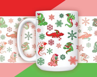 15 oz. Christmas Dragon Mug