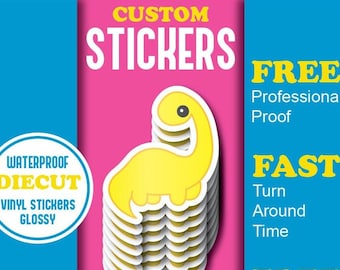 Pegatinas de vinilo impermeables personalizadas cortadas a cualquier forma, pegatinas personalizadas al por mayor, pegatinas impermeables