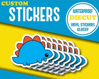Custom Vinyl Waterproof Stickers Cut To Any Shape, Custom Bulk Stickers, Waterproof Stickers