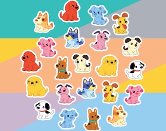 Pegatina de cachorros de dibujos animados 22