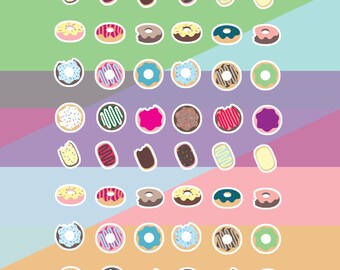 Donuts stickers pack of 45+