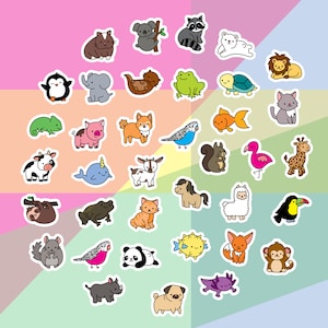 Animal stickers pack of 37