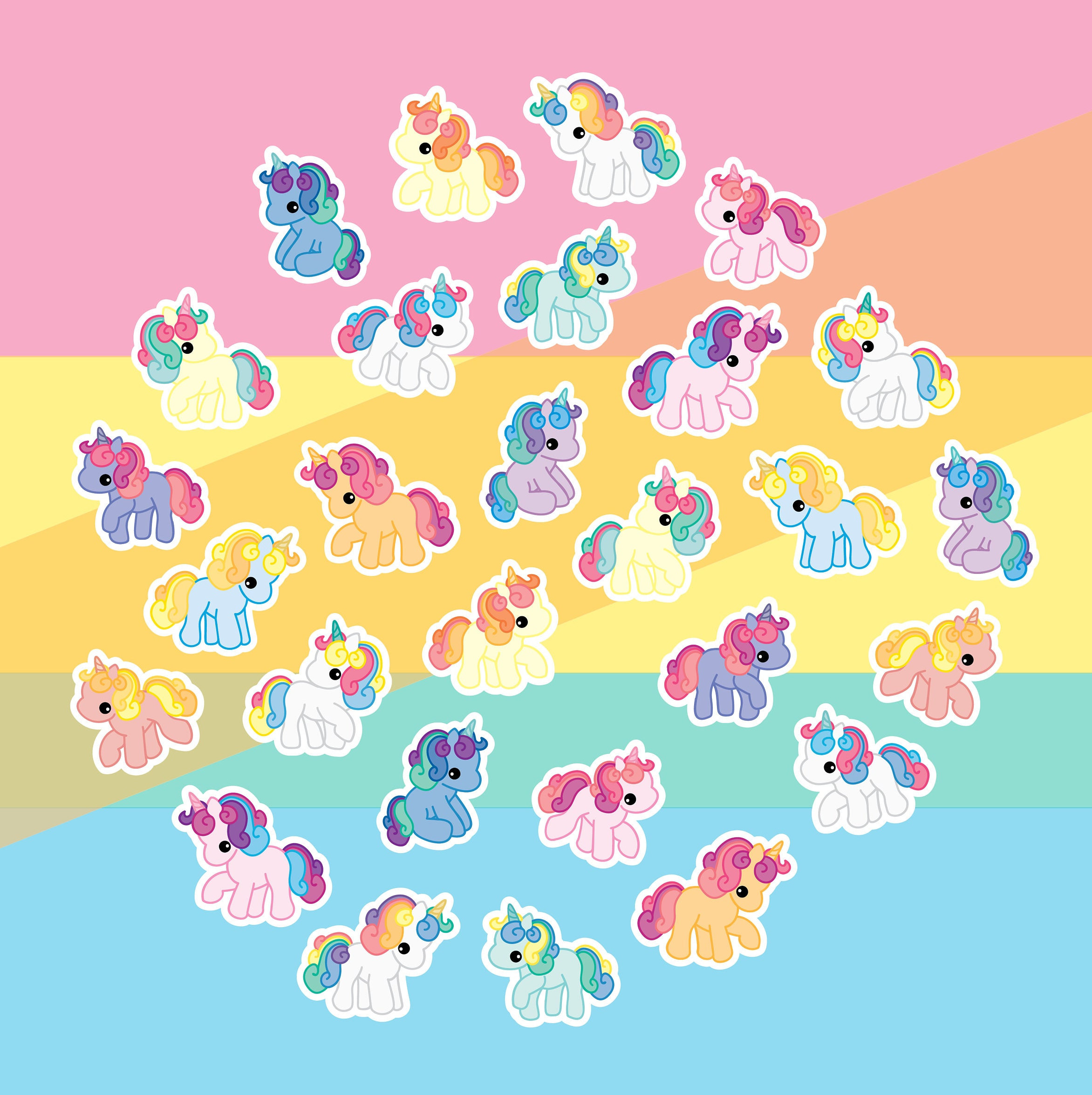 Einhorn Sticker 28er Pack