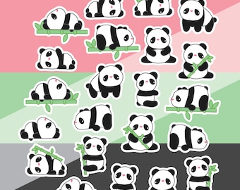 Panda stickers pack of 20+