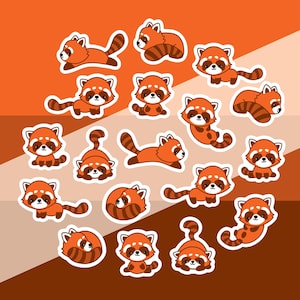 Red Panda stickers pack of 15+