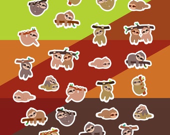 Sloth stickers pack of 22+