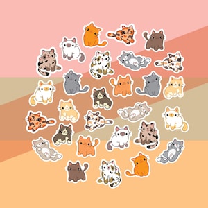 Cat stickers pack of 28