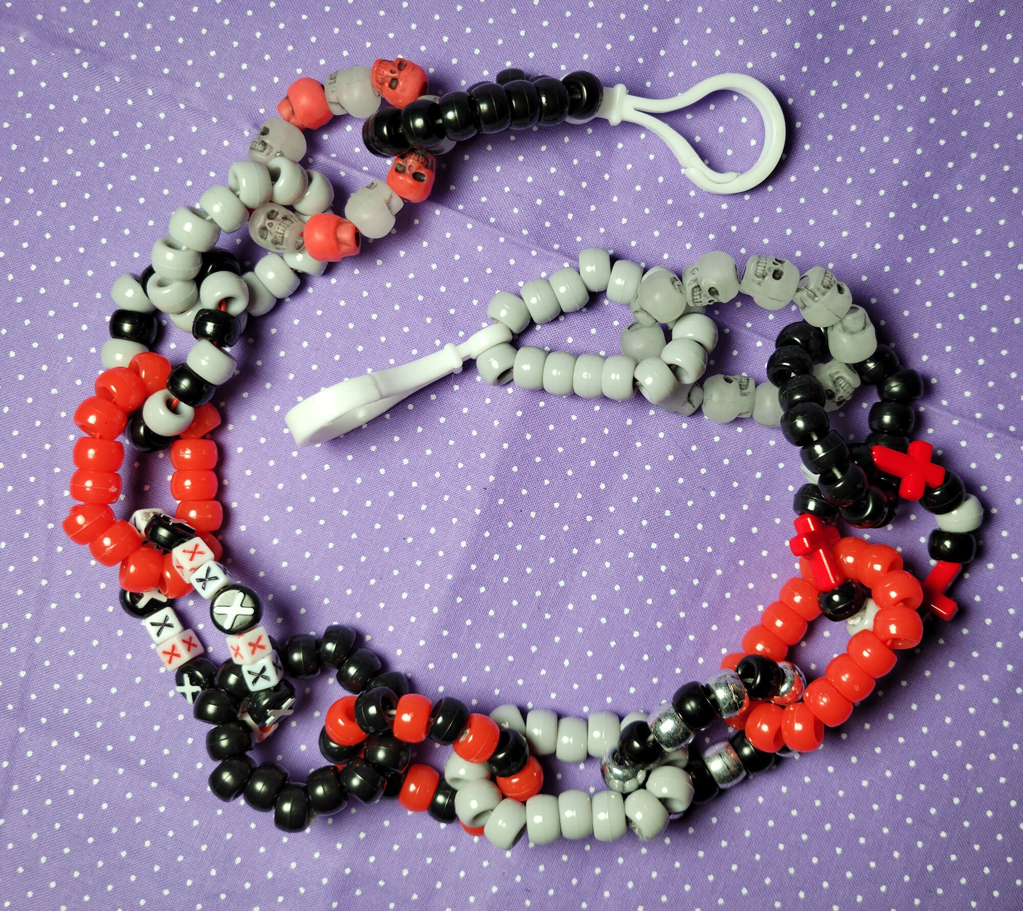 Grunge Black and Red Gummy Bear Kandi Bracelets