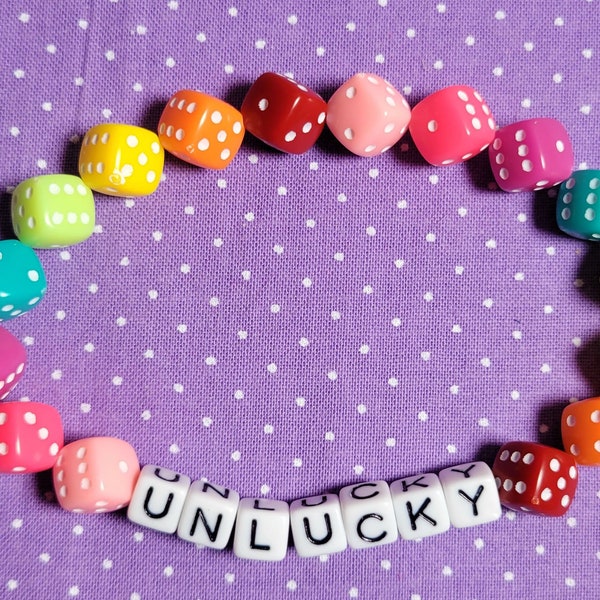 Unlucky Rainbow Dice Kandi Single! Rave festival kidcore plur