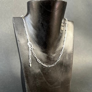 simple paperclip chain necklace image 1