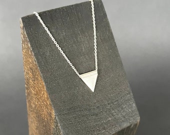 triangle tube pendant necklace