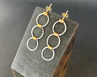 triple hoop tube link studs