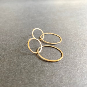 hammered double hoop studs 画像 3