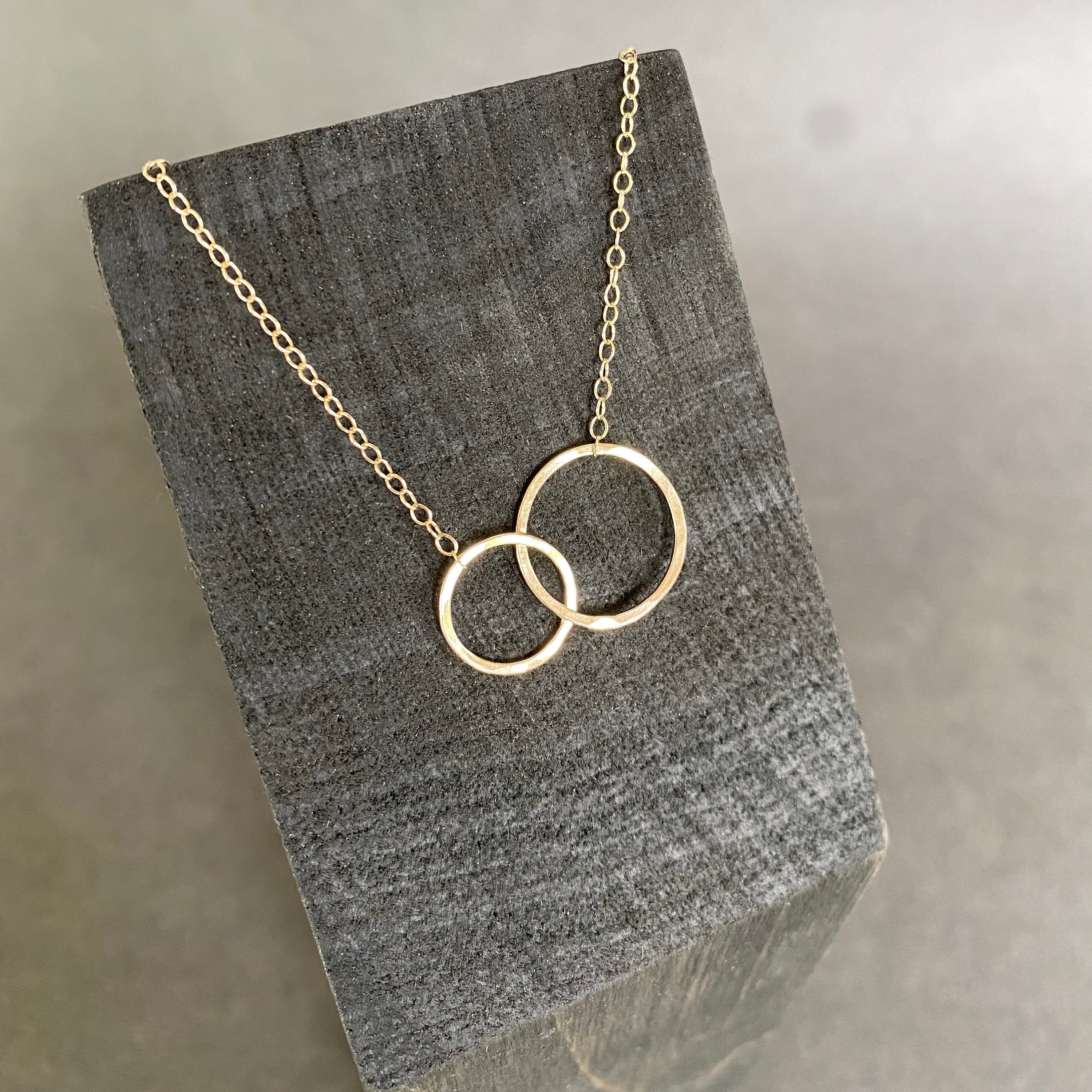 Gold Filled Infinity Necklace: Oxidized Sterling Silver Chain