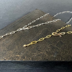 simple paperclip chain necklace image 2