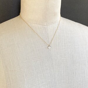 tiny monogram charm necklace image 3