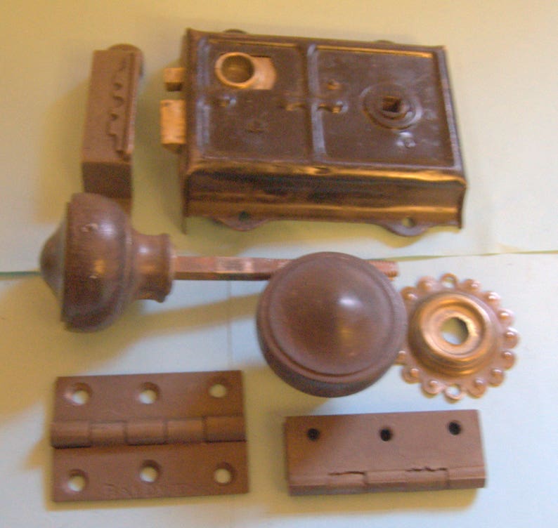 Full Set Of Authentic Hardware To Hang Period Interior Door Etsy