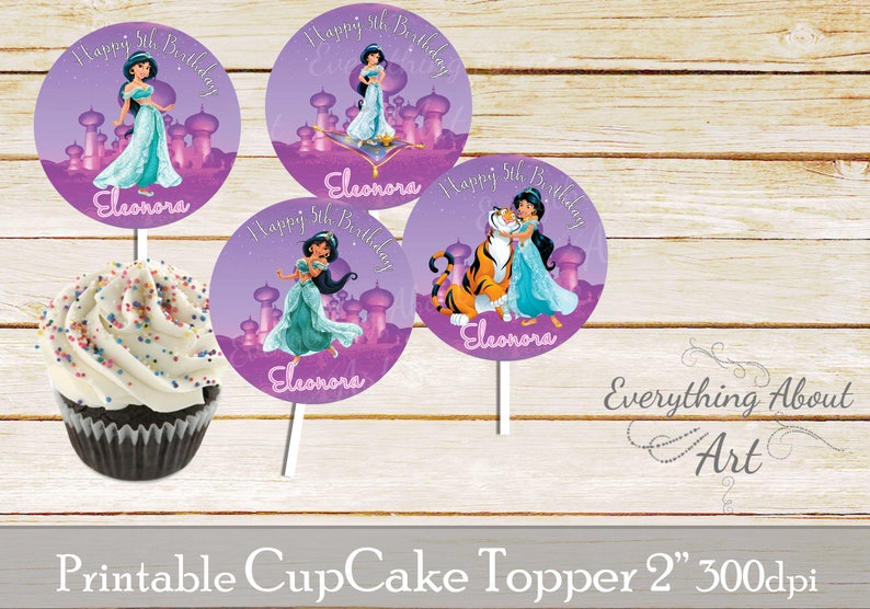 Download Jasmine Cupcake toppers printable Princess Jasmine ...