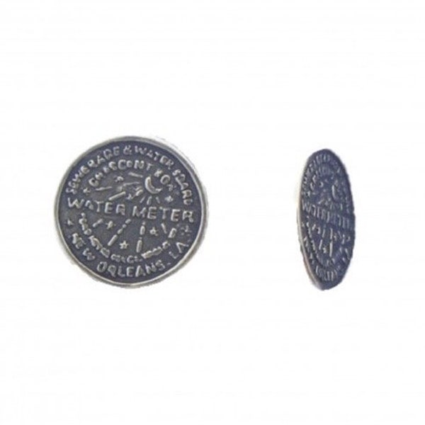 Jewelry Water Meter Post Earrings 0.63” - Sterling Silver