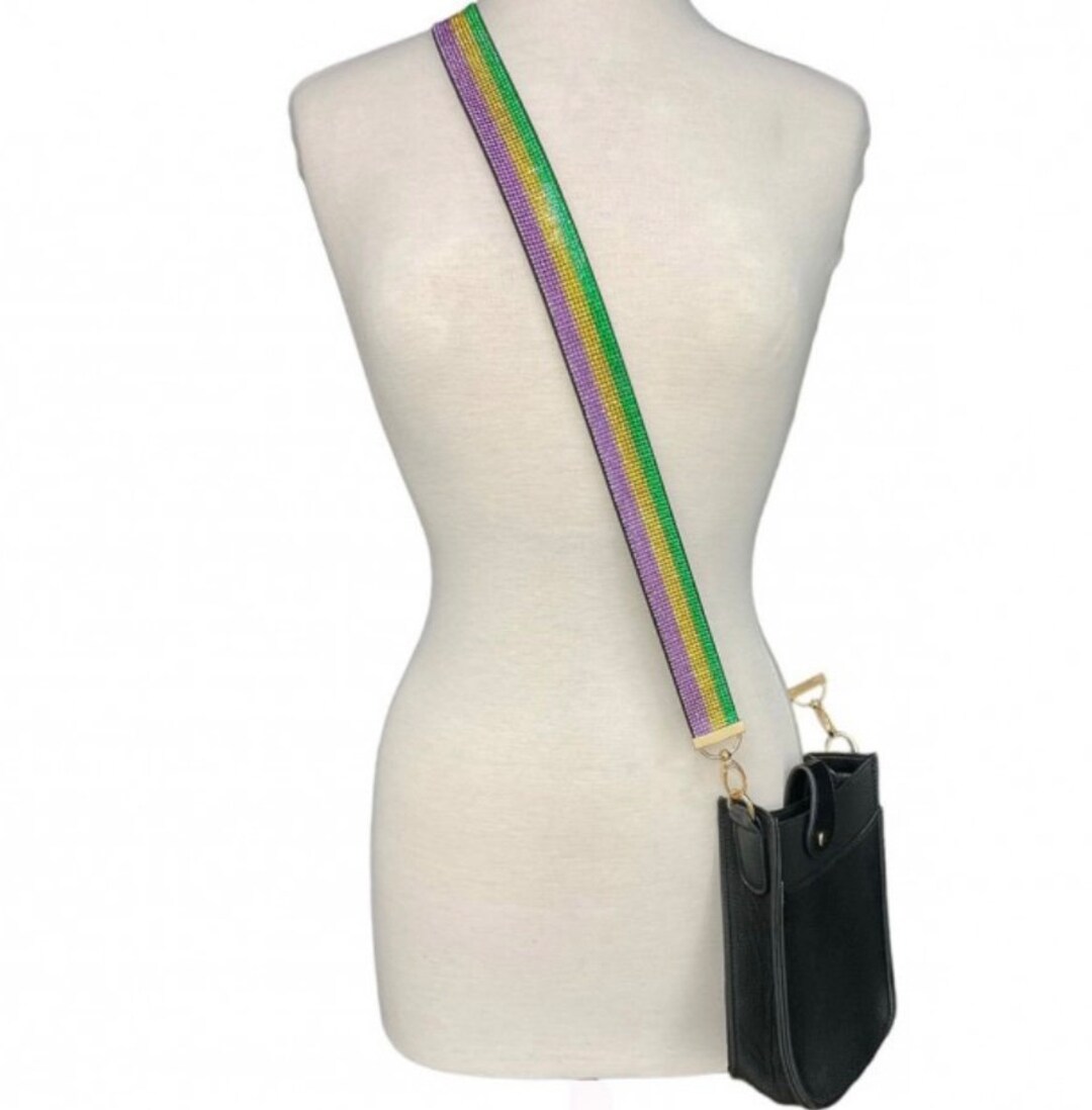 mardi gras beaded purse strap