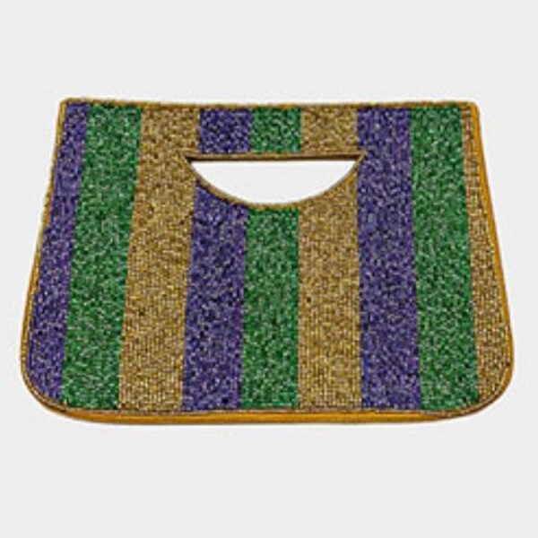 landry beaded mardi gras mask camera crossbody bag