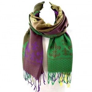 Fringe Scarf Mardi Gras Colored SC182X021MG – Song Lily