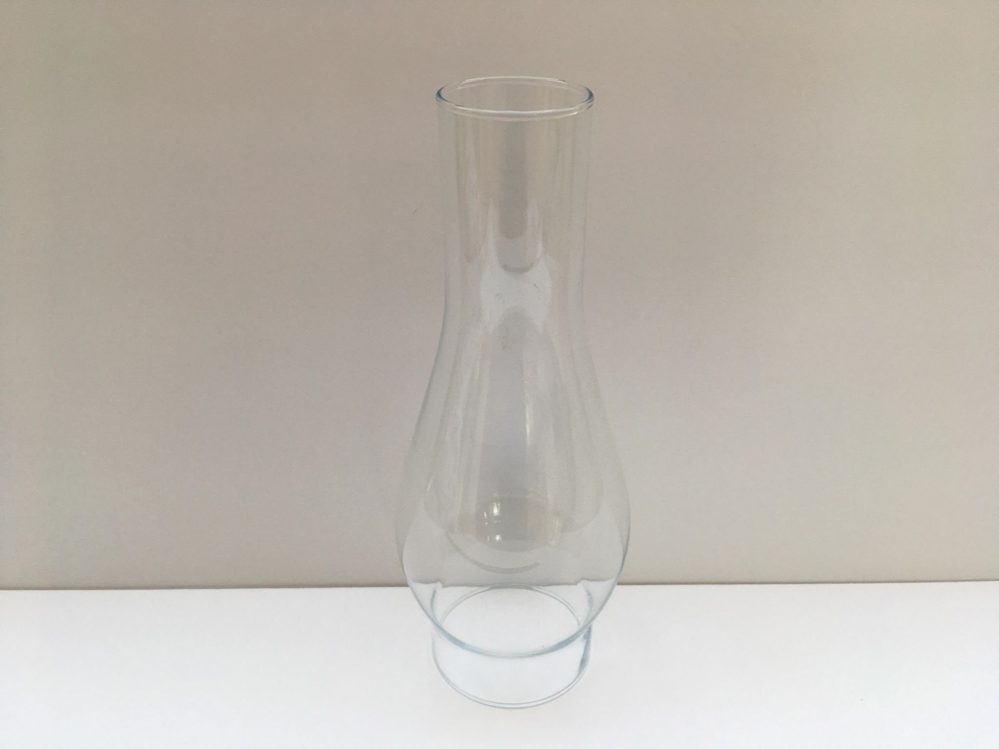 Vintage Clear Glass Oil Lamp Chimney Shade 10 X 3 Base