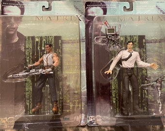 Free Shipping The Matrix Tank and Mr Anderson Action figures Sealed in Box (E5)