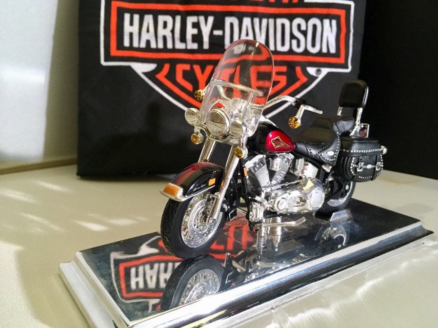 Vintage Harley Davidson Miniature Die-cast Heritage Soft Tail by