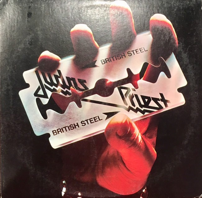 Vintage Judas Priest British Steel vinyl album Vintage Judas Priest British Steel vinyl album