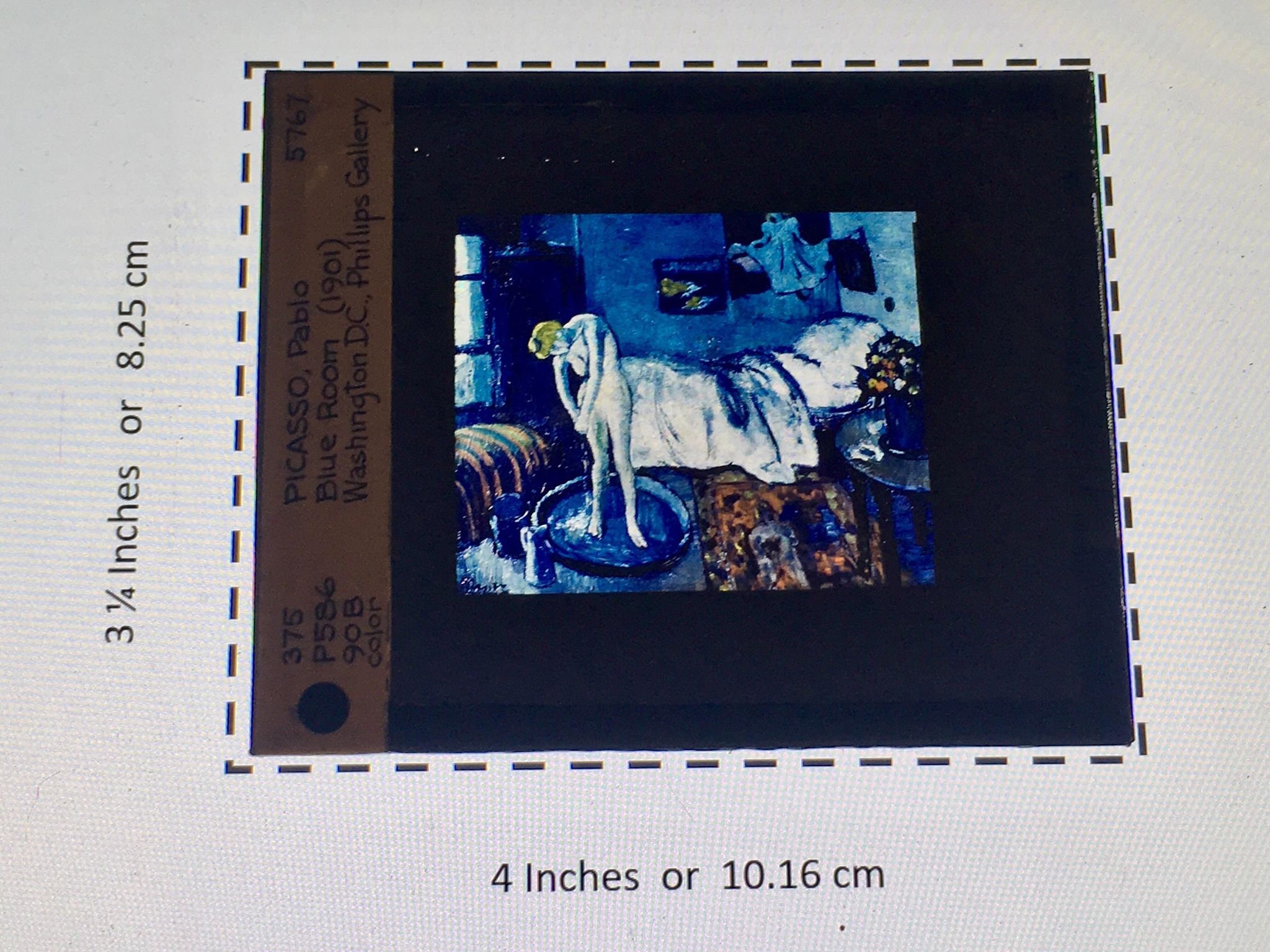 Pablo Picasso S Blue Room 1901 Very Rare Magic Lantern