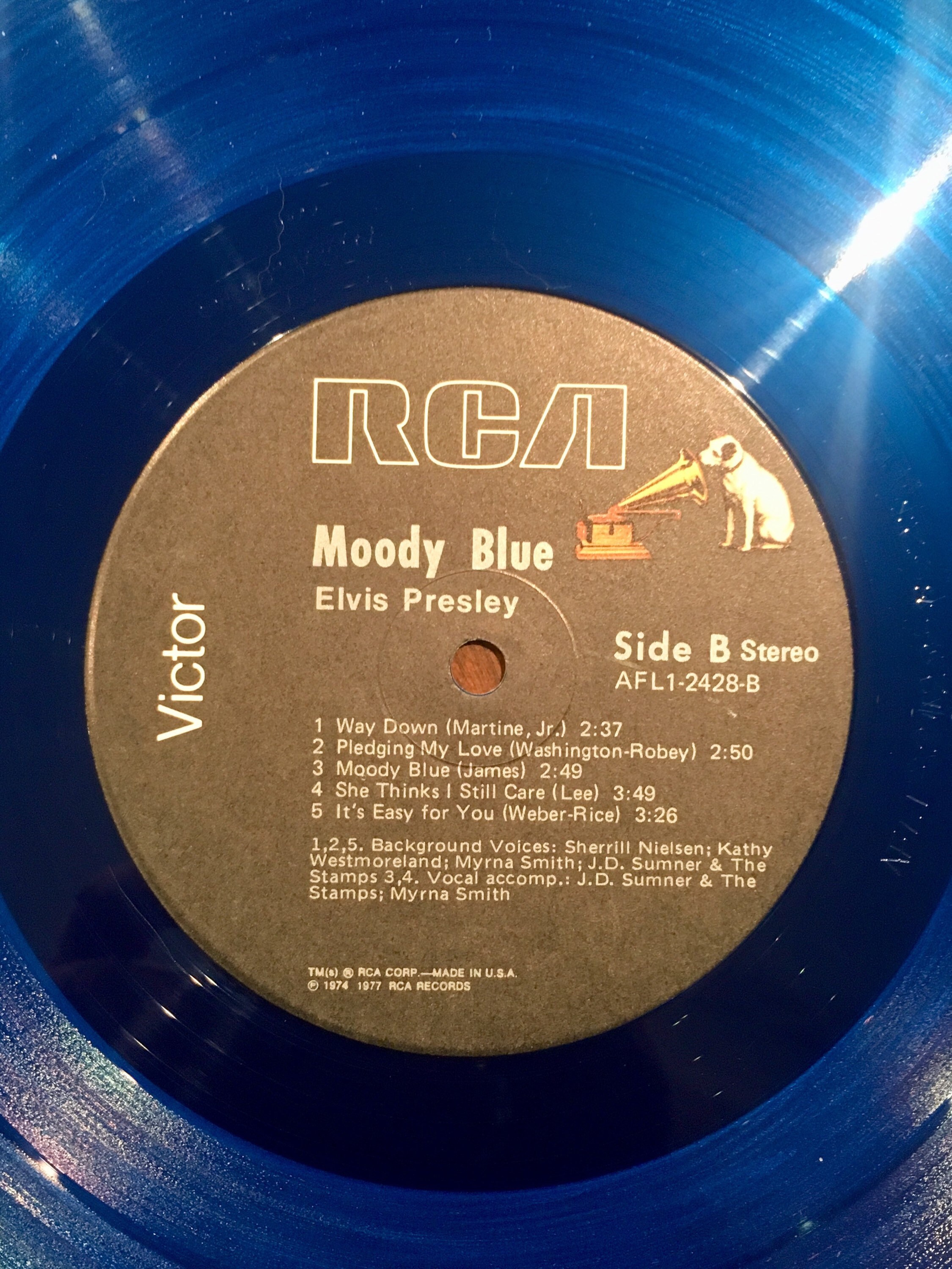Vintage 1977 Elvis Moody Blue Album Vintage 1977 Elvis Moody Blue Album
